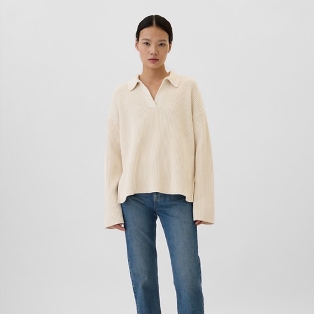 Gap 24/7 Split-Hem Polo Sweater